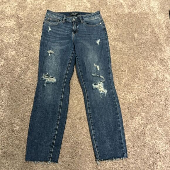 Judy blue! Dark stretchy relaxed denim size 3 like new - Picture 1 of 9